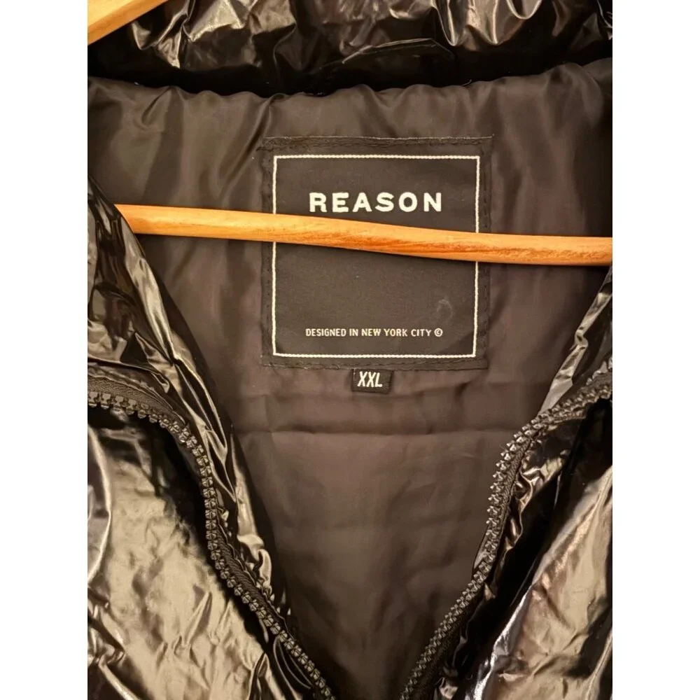 NWT Men's Reason Brand Black Puffer Vest XXL - Picture 7 of 10